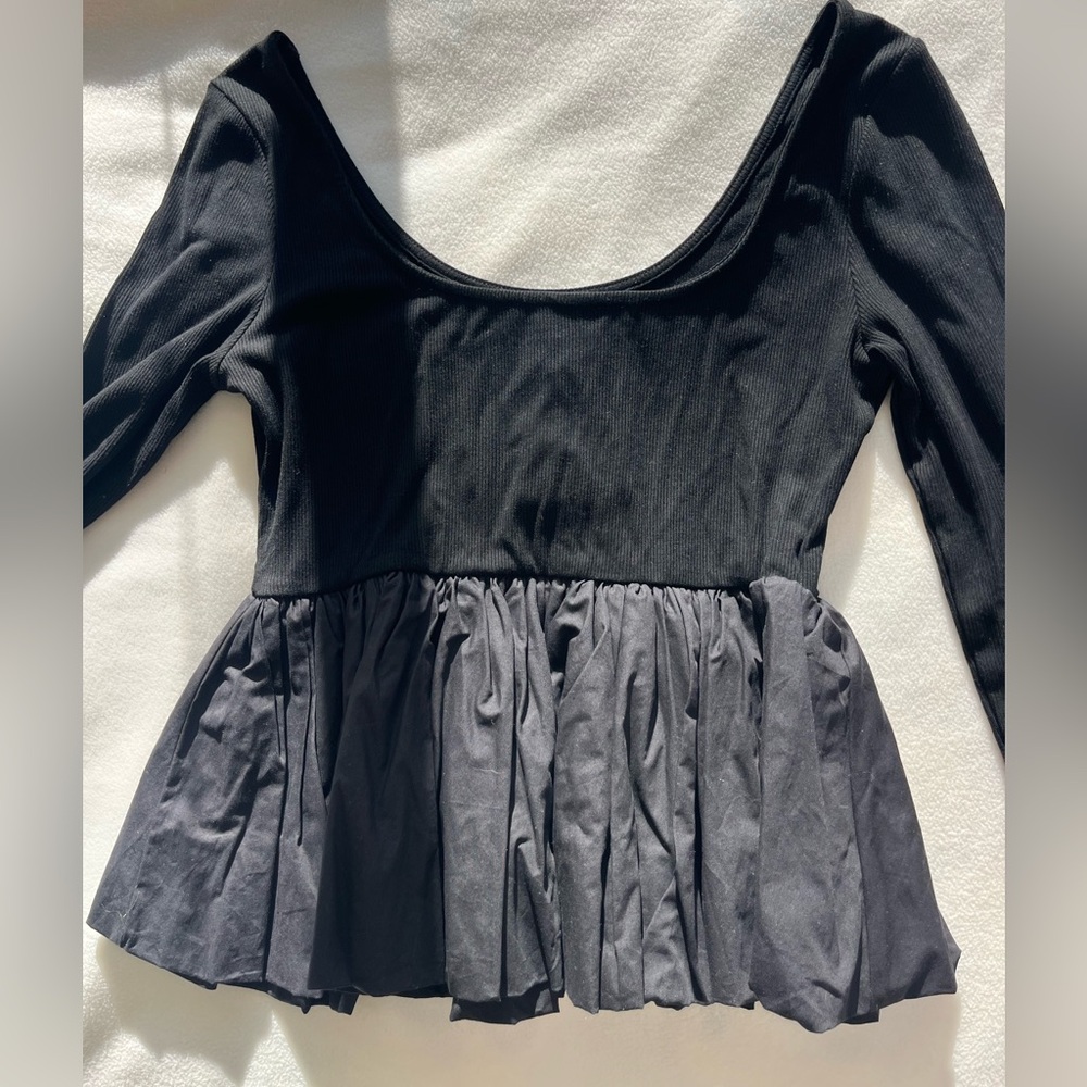 Black Peplum Tunic